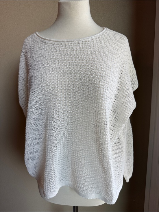 Eileen Fisher Sweaters - Eileen Fischer Women's White Knit Sweater Top